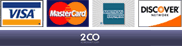 We take Visa, Mastercard, Discover and American Express